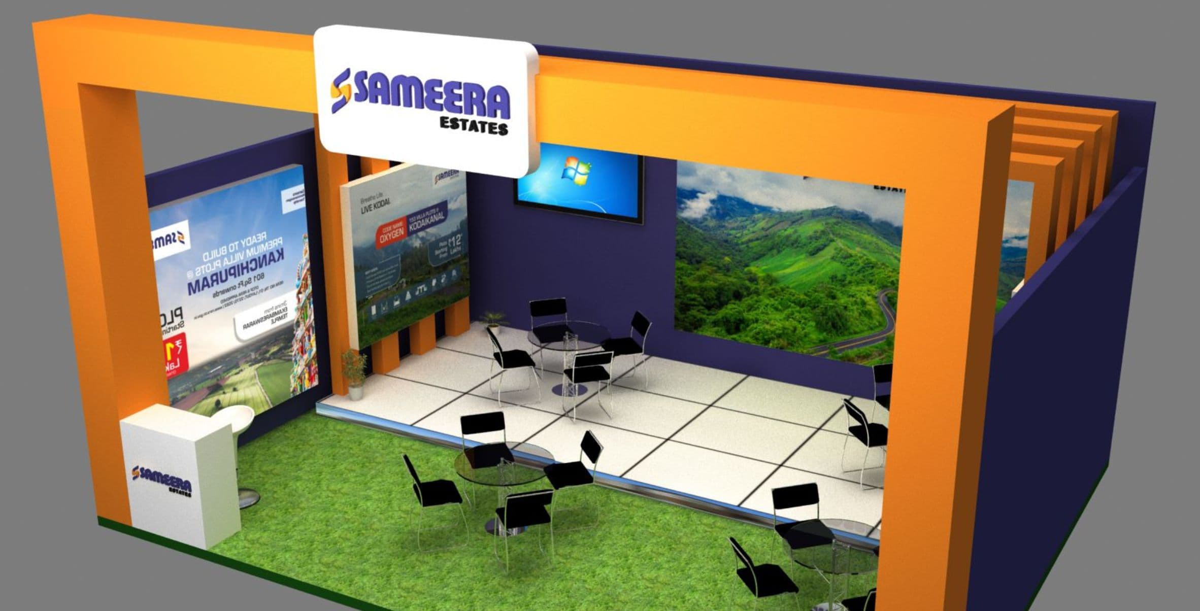 Corner Booth — Two Level